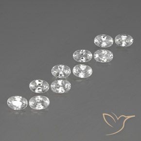 Pedras preciosas de Zircão Branco natural de 8.14 ct, oval, VVS-VS