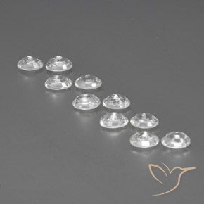 Pedras preciosas de Zircão Branco natural de 8.14 ct, oval, VVS-VS