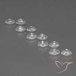 Pedras preciosas de Zircão Branco natural de 8.29 ct, oval, VVS-VS