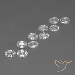 Pedras preciosas de Zircão Branco natural de 6.86 ct, oval, VVS-VS