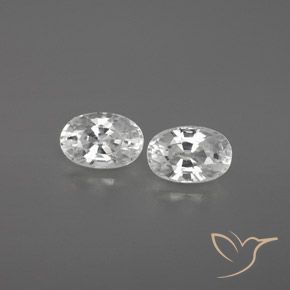 Pedras preciosas de zircão branco natural de 1,62 ct, corte oval, VVS