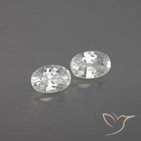 Pedras preciosas de zircão branco natural de 1,62 ct, corte oval, VVS