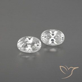 1.71ctw Natural Branco Zircão, oval, VVS
