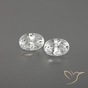 Pedras preciosas de Zircão Branco natural de 1.71 ct, oval, VVS