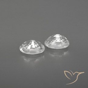 Pedras preciosas de Zircão Branco natural de 1.71 ct, oval, VVS