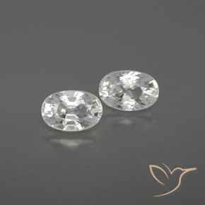 1.75ctw Natural Branco Zircão, oval, VVS