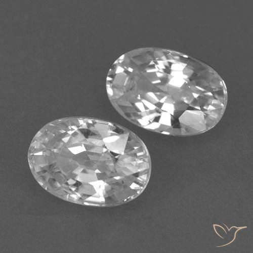 Pedras preciosas de Zircão Branco natural de 1.72 ct, oval, VVS-VS
