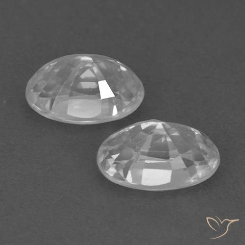 Pedras preciosas de Zircão Branco natural de 1.72 ct, oval, VVS-VS