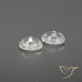 Pedras preciosas de Zircão Branco natural de 1.80 ct, oval, VVS-VS