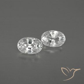 1.70ctw Natural Branco Zircão, oval, VVS