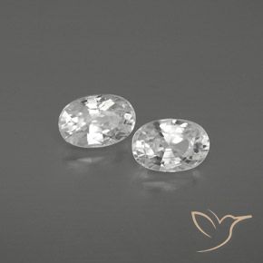 Pedras preciosas de Zircão Branco natural de 1.70 ct, oval, VVS