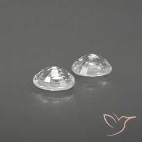 Pedras preciosas de Zircão Branco natural de 1.70 ct, oval, VVS
