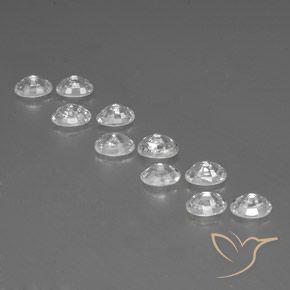 Pedras preciosas de Zircão Branco natural de 8.67 ct, oval, VVS-VS