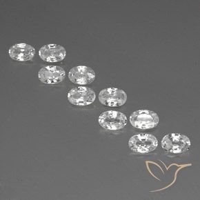 6.89ctw Natural Branco Zircão, oval, VVS-VS