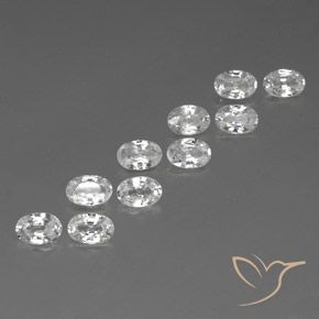Pedras preciosas de Zircão Branco natural de 6.89 ct, oval, VVS-VS