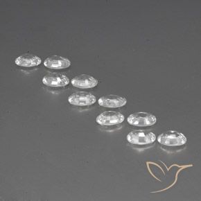 Pedras preciosas de Zircão Branco natural de 6.89 ct, oval, VVS-VS