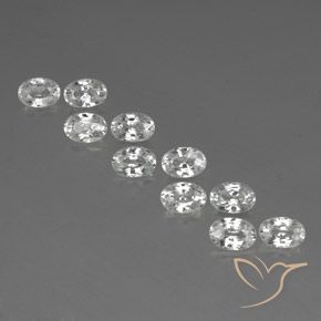 7.91ctw Natural Branco Zircão, oval, VVS-VS