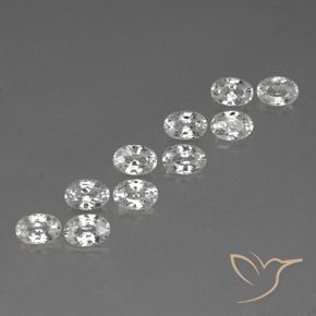 Pedras preciosas de Zircão Branco natural de 7.91 ct, oval, VVS-VS