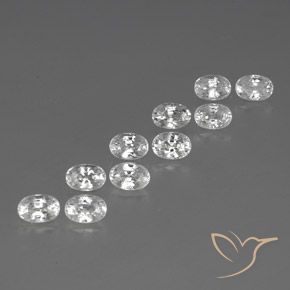 Pedras preciosas de Zircão Branco natural de 8.40 ct, oval, VVS-VS