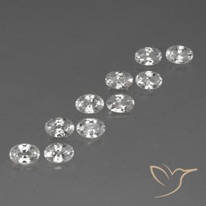 Pedras preciosas de Zircão Branco natural de 7.78 ct, oval, VVS-VS