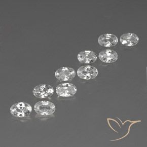 Pedras preciosas de Zircão Branco natural de 7.74 ct, oval, VVS-VS