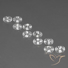8.37ctw Natural Branco Zircão, oval, VVS-VS