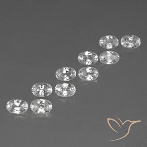 Pedras preciosas de Zircão Branco natural de 8.37 ct, oval, VVS-VS