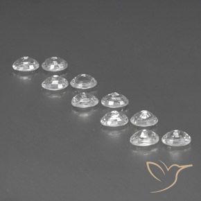Pedras preciosas de Zircão Branco natural de 8.37 ct, oval, VVS-VS