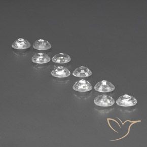 Pedras preciosas de Zircão Branco natural de 8.35 ct, oval, VVS-VS