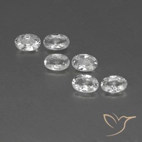 4.07ctw Natural Branco Zircão, oval, VVS-VS