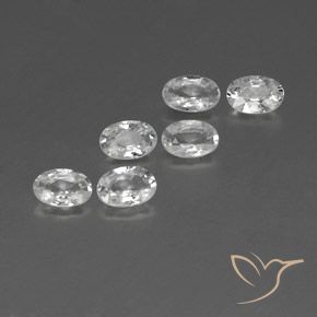 Pedras preciosas de Zircão Branco natural de 4.07 ct, oval, VVS-VS
