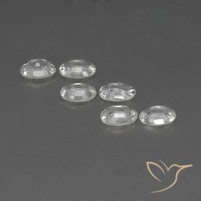 Pedras preciosas de Zircão Branco natural de 4.07 ct, oval, VVS-VS