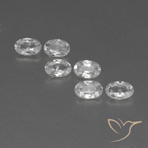 4.06ctw Natural Branco Zircão, oval, VVS-VS