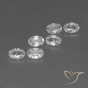 Pedras preciosas de Zircão Branco natural de 4.06 ct, oval, VVS-VS