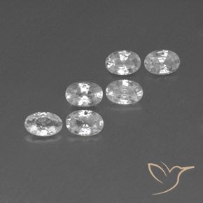 Pedras preciosas de Zircão Branco natural de 4.04 ct, oval, VVS-VS
