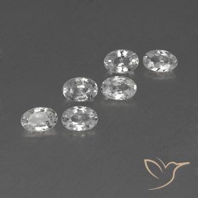 Pedras preciosas de Zircão Branco natural de 4.06 ct, oval, VVS-VS