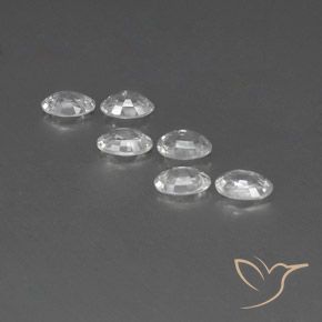 Pedras preciosas de Zircão Branco natural de 4.06 ct, oval, VVS-VS