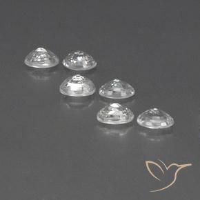 Pedras preciosas de Zircão Branco natural de 5.03 ct, oval, VVS-VS