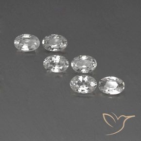 4.23ctw Natural Branco Zircão, oval, VVS-VS