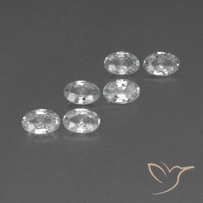 Pedras preciosas de Zircão Branco natural de 3.93 ct, oval, VVS-VS