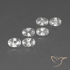 Pedras preciosas de Zircão Branco natural de 5.24 ct, oval, VVS-VS