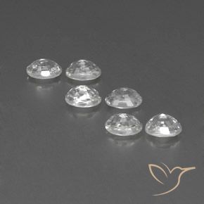 Pedras preciosas de Zircão Branco natural de 5.24 ct, oval, VVS-VS