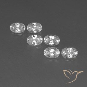 4.54ctw Natural Branco Zircão, oval, VVS-VS