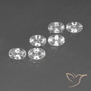 Pedras preciosas de Zircão Branco natural de 4.95 ct, oval, VVS-VS