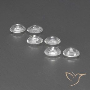 Pedras preciosas de Zircão Branco natural de 4.95 ct, oval, VVS-VS