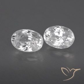 Pedras preciosas de Zircão Branco natural de 1.70 ct, oval, VVS-VS