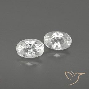 1.88ctw Natural Branco Zircão, oval, VVS-VS