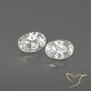 Pedras preciosas de Zircão Branco natural de 1.88 ct, oval, VVS-VS