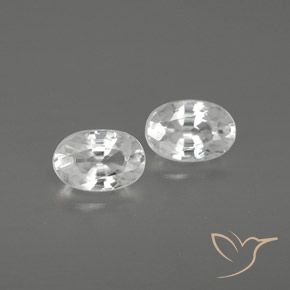 1.64ctw Natural Branco Zircão, oval, VVS-VS