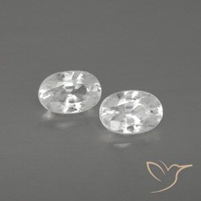 Pedras preciosas de Zircão Branco natural de 1.64 ct, oval, VVS-VS